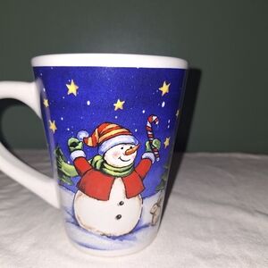 Source Unknown Festive Snowman Mug - Blue and Red